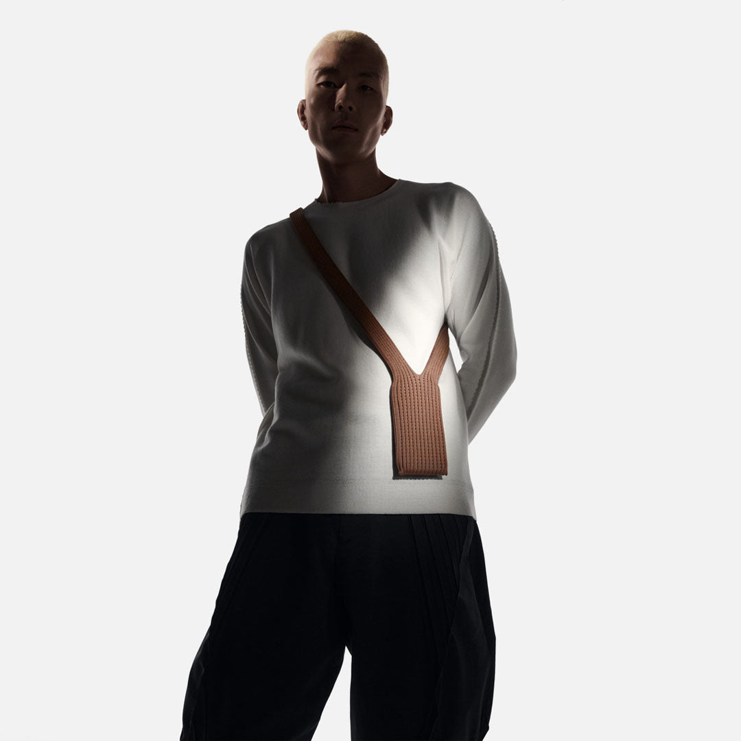 Phone Pocket with Strap â€“ Stretch Knit Wearable iPhone Holder 80 cm | Cinnamon