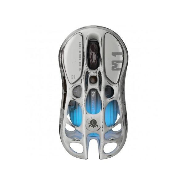 GravaStar Mercury M1 Pro Wireless Gaming Mouse - Battle Worn Silver Mist Version with 4K Dongle