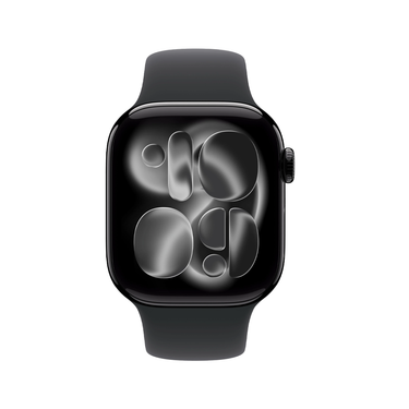 Apple Watch Series 11 GPS + Cellular 42mm Jet Black Aluminium Case With Black Sport Band - S/M
