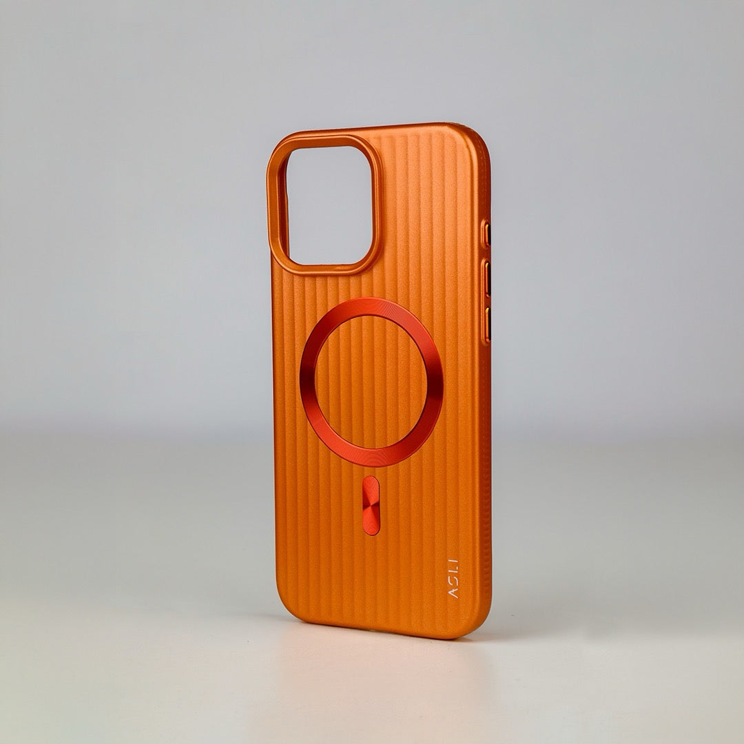 ASLI Corrugared Ridge Premium Metalic Case With Enhanced Camera Protection Case For iPhone 16 Pro