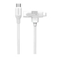 Momax 1-Link Flow Duo 2-in-1 USB-C to Lightning Braided Cable 1.5m | White
