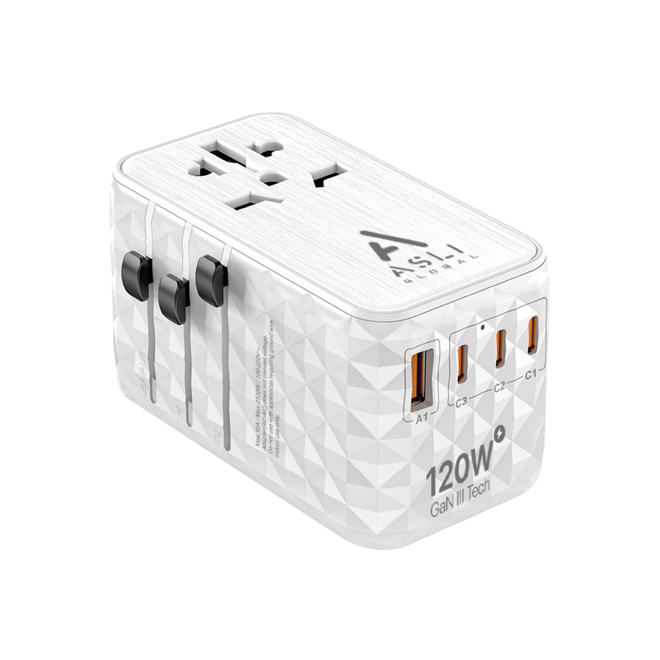 Asli Global GaN Pro Travel 120w Travel Adapter
