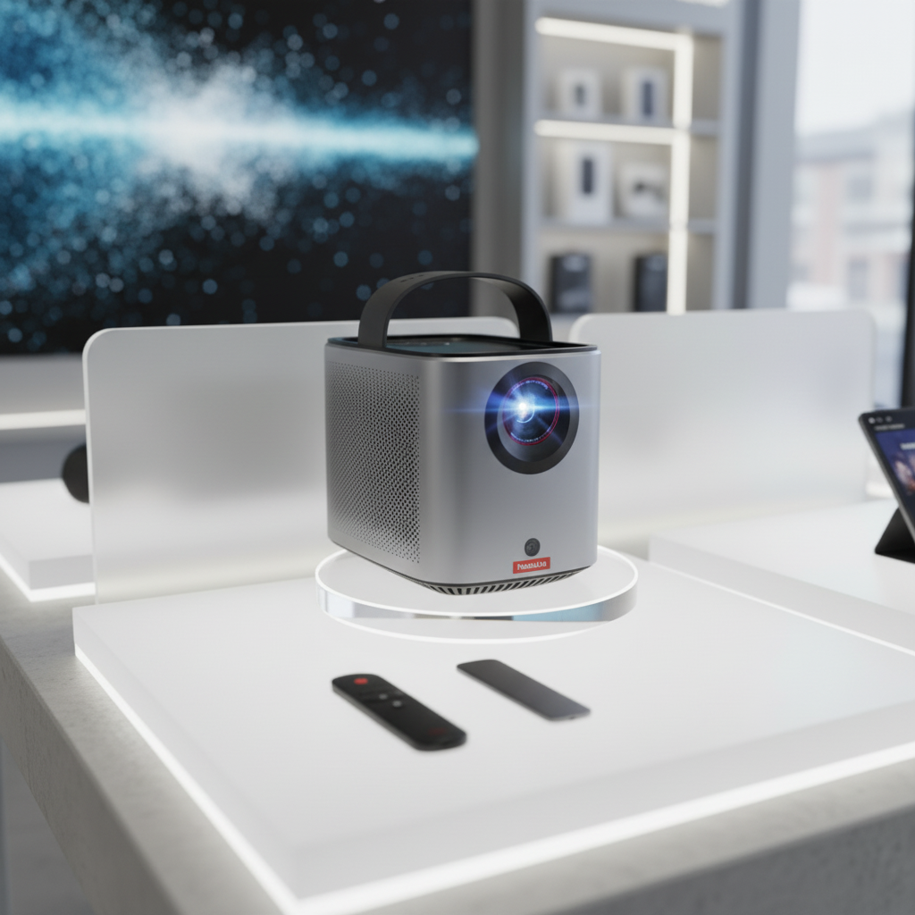 Nebula Mars 3 Air Portable 1080p Google TV Projector with Built-in Netflix, 400 ANSI Lumens & 2.5H Battery | Black