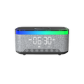 LZEL SonicGlow Wake Multifunctional Speaker – Alarm Clock & Wireless Charging Dock | Black/Gray