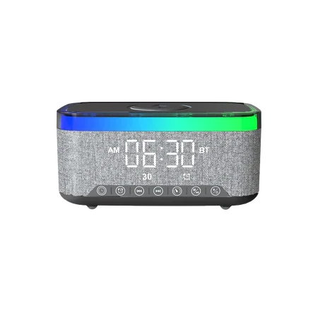 LZEL SonicGlow Wake Multifunctional Speaker â€“ Alarm Clock & Wireless Charging Dock