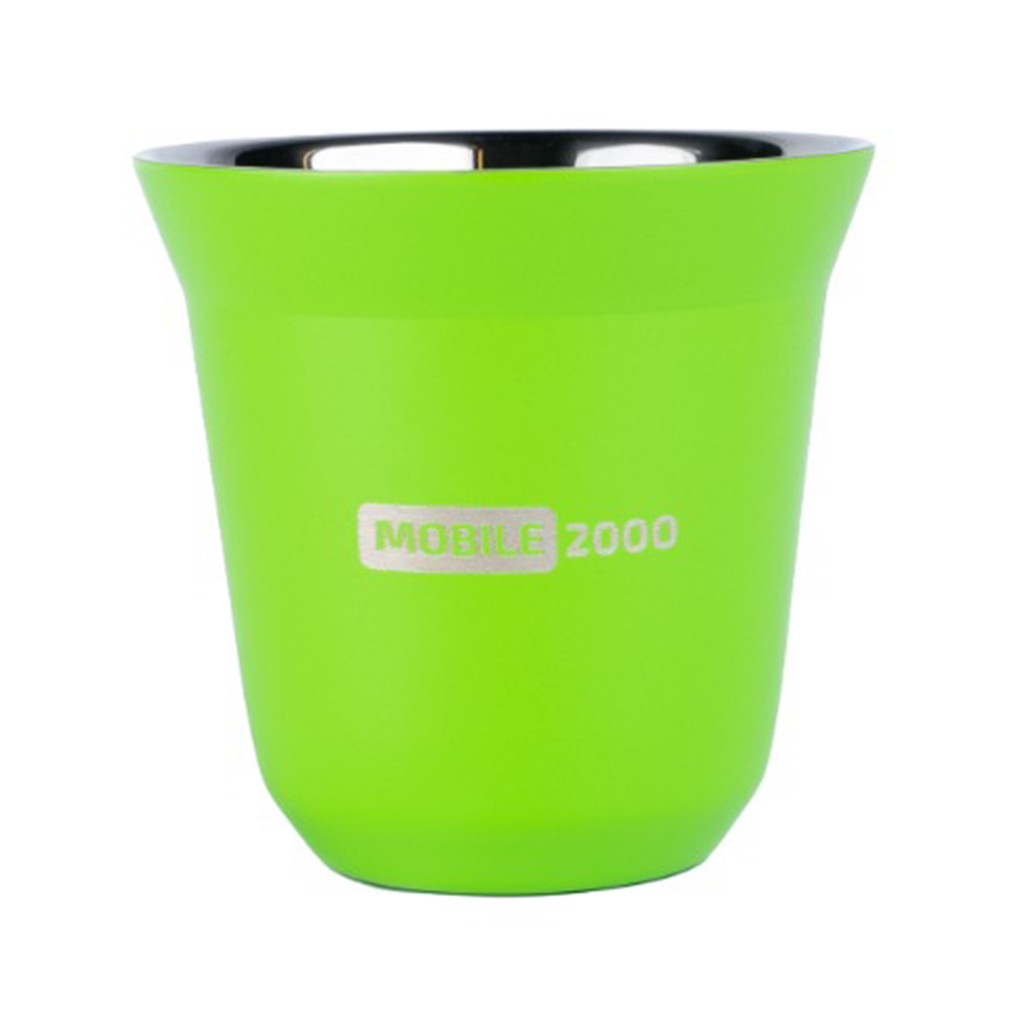 Small Double Wall Insulated Stainless Steel Espresso Cup 80 ml â Reusable & Dishwasher Safe Mugs | Green