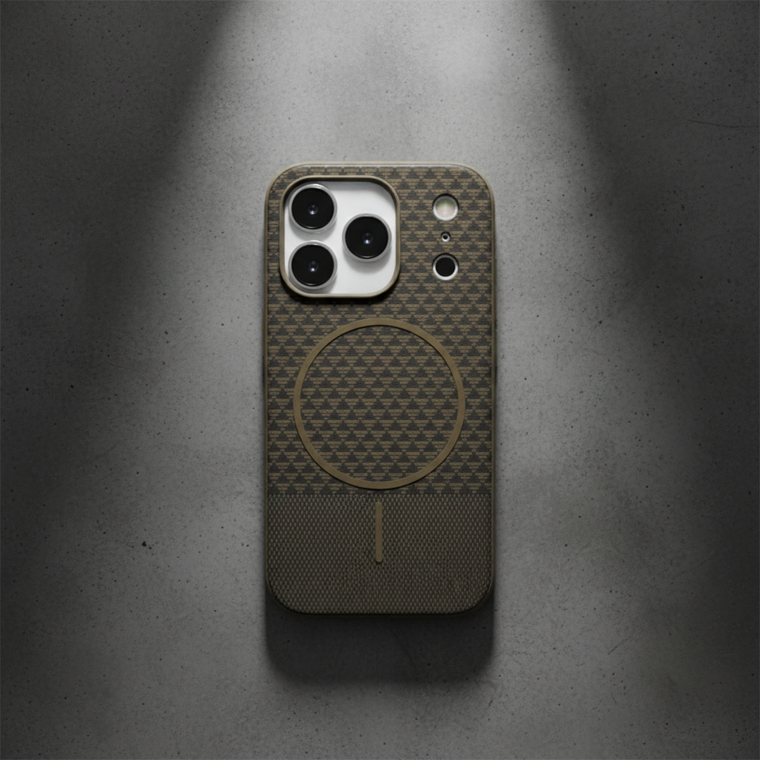 LZEL Magcarbon Splice Case for iPhone 17 Pro  | Brown Carbon
