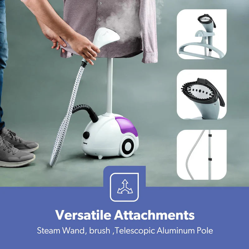 Geepas Vertical Garment Steamer – 2000W, 1.8L Tank, Fast Heating