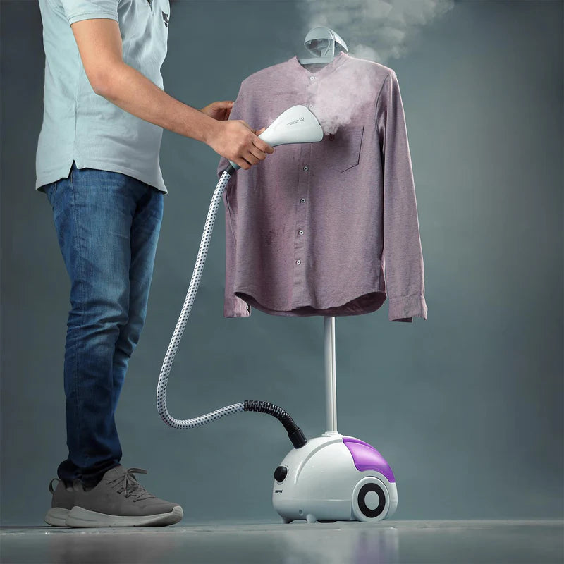 Geepas Vertical Garment Steamer – 2000W, 1.8L Tank, Fast Heating