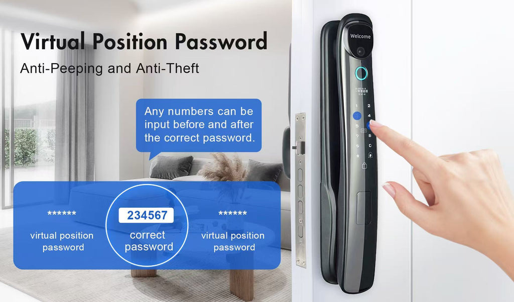 LZEL Smart Door Lock Model ZMH003 | Fingerprint, Password, Card & Optional Face Recognition