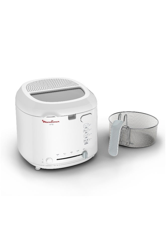 MOULINEX Deep Fryer 1.0Kg/1.8L Capacity - Deep Oil Strainer Included - Small Size - 1.8 L 1470 W  | White