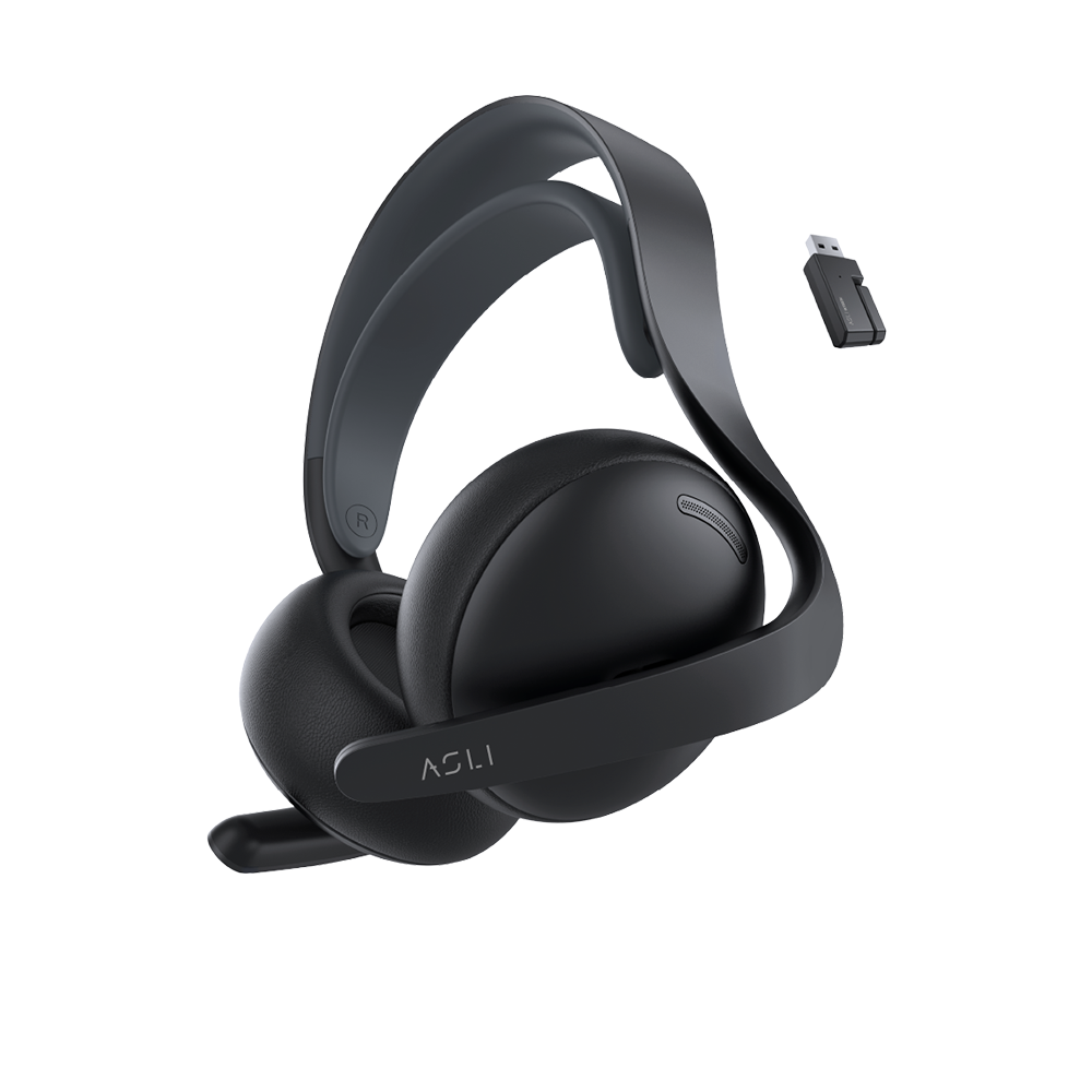 Asli Global Wavetune Series High-Performance 2.4G Wireless Tri-Mode Gaming Headset