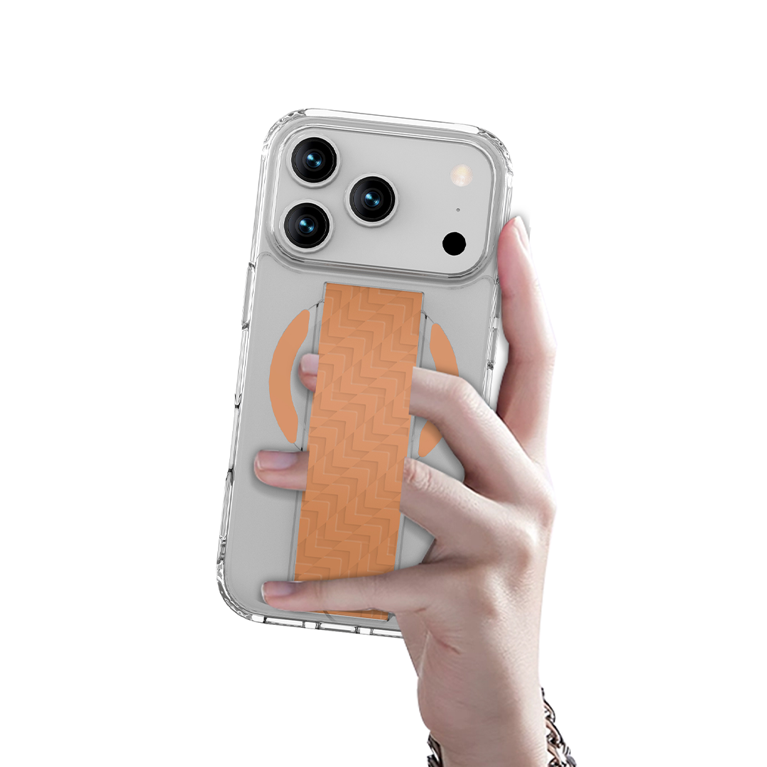 LZEL Magnexa Grip Case for iPhone 17 Pro | Papaya