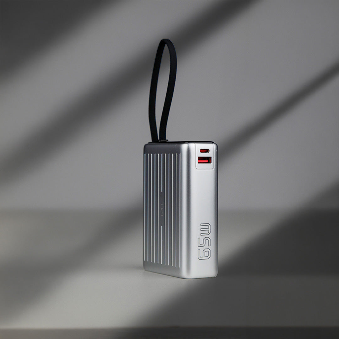 LZEL Neurode Sync 20000Mah Pd3.0 & Qc3.0| 65W |Built-In-Usb-C Cable Pd Power Bank