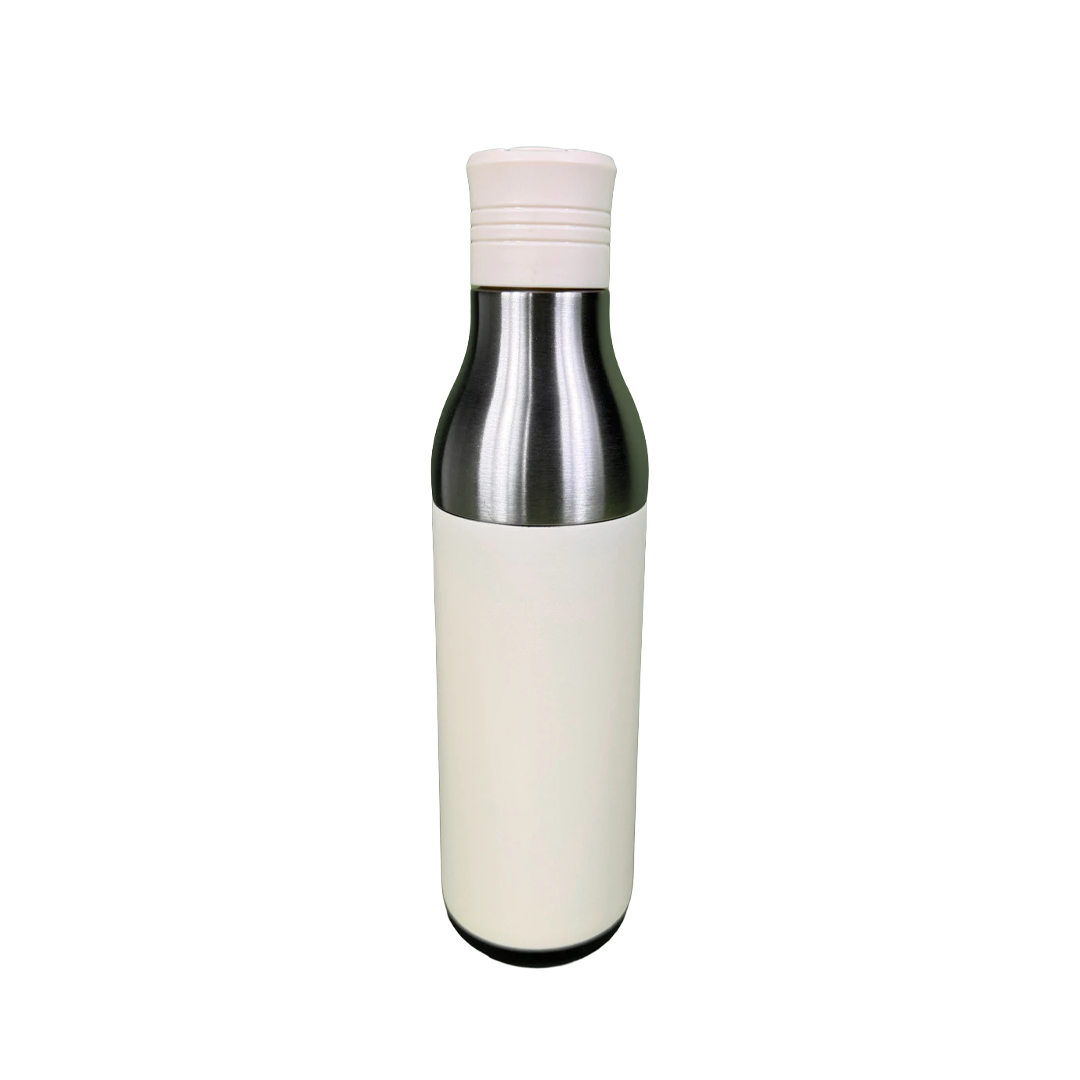 LZEL Natura Elva Vacuum Bottle Dual 400 mL + 400 mL | White Aluminum