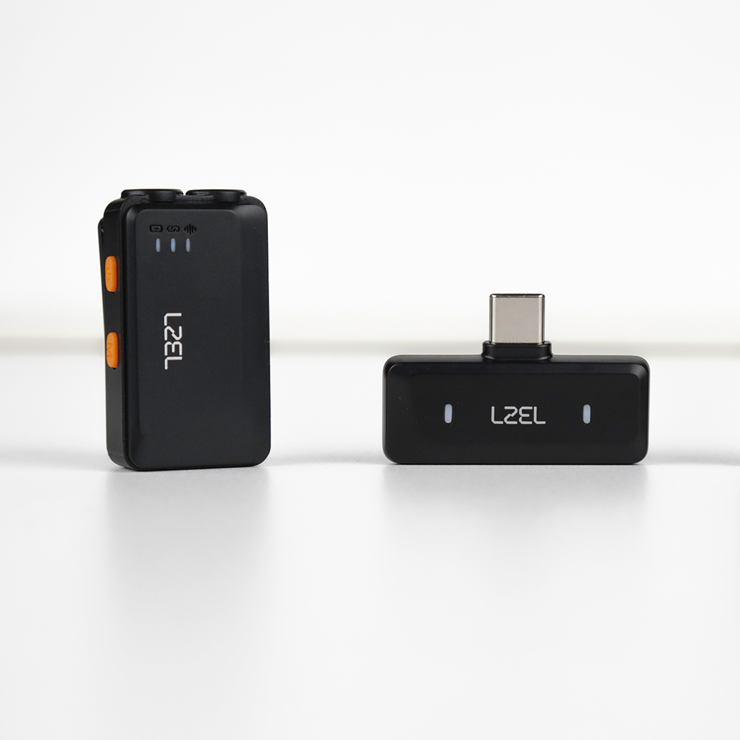 LZEL 2.4 GHz Wireless Microphone â Portable, AI Noise Reduction, 48 kHz High-Fidelity Audio