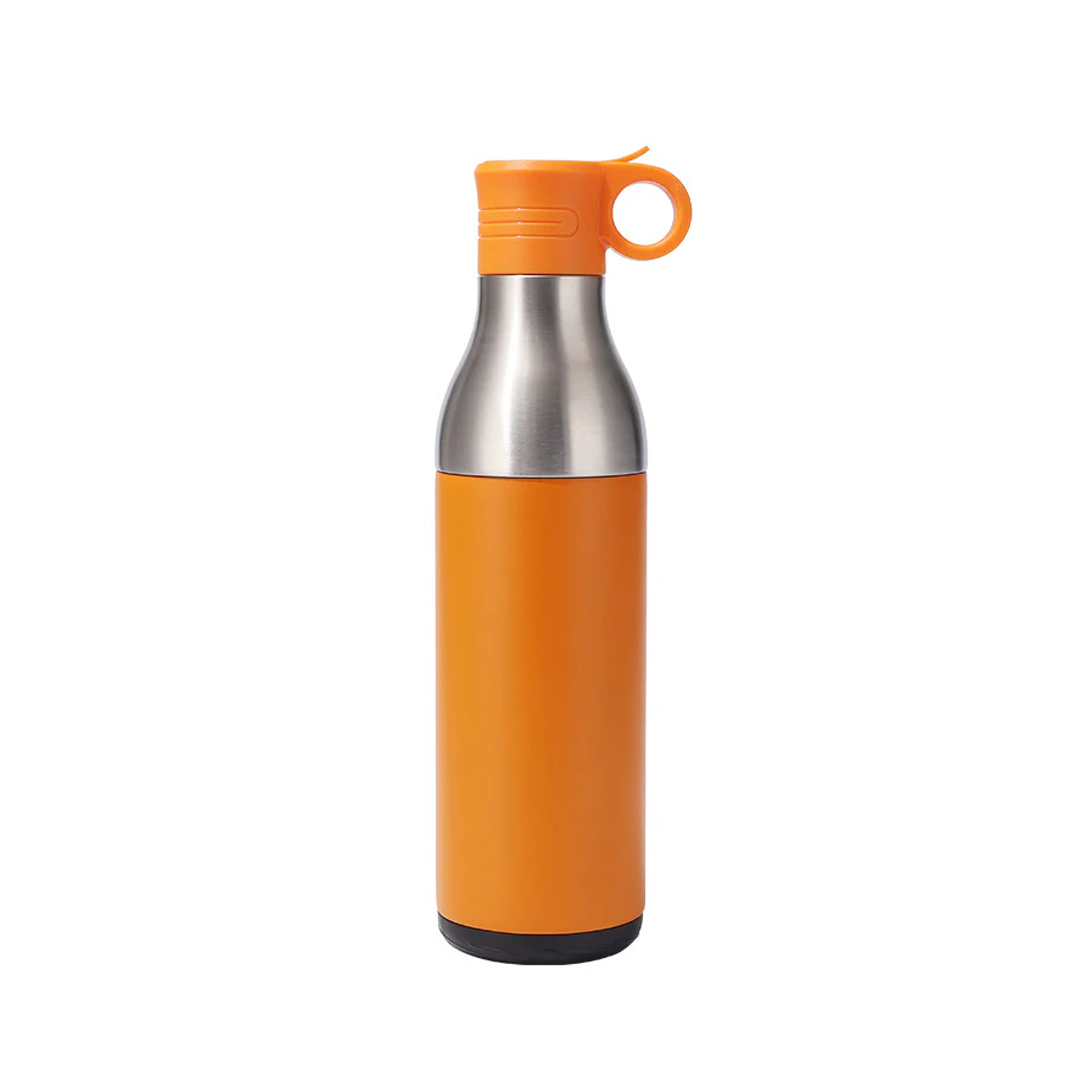 LZEL Natura Elva Vacuum Bottle Dual 400 mL + 400 mL | Orange Aluminum