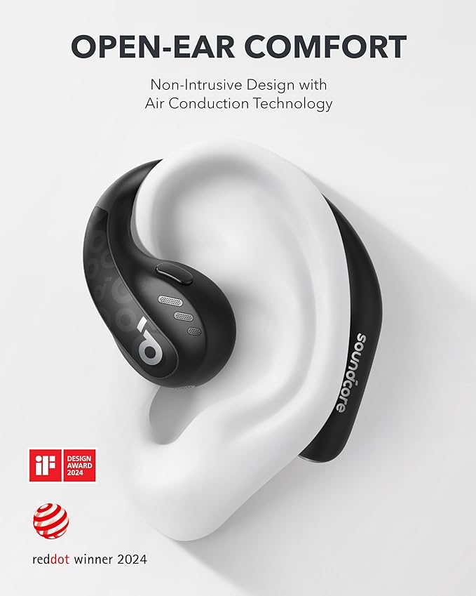 Anker Soundcore AeroFit Pro Open-Ear Earbuds | Black