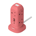 Momax 1-plug 7-outlet Power Strip With Usb 11-devices Charge Simultaneously | Pink