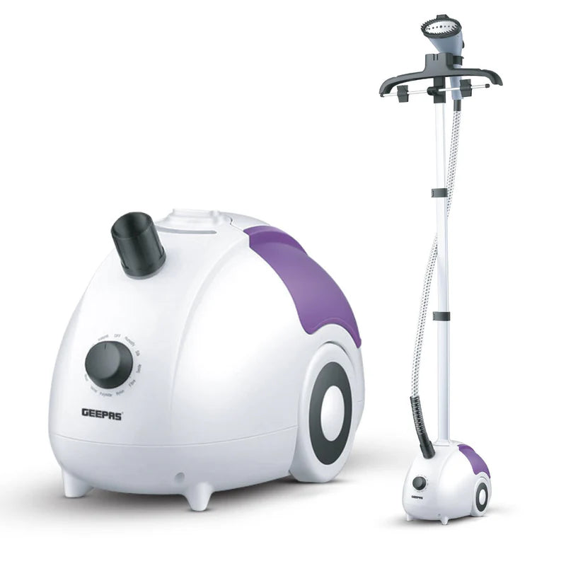 Geepas Vertical Garment Steamer – 2000W, 1.8L Tank, Fast Heating