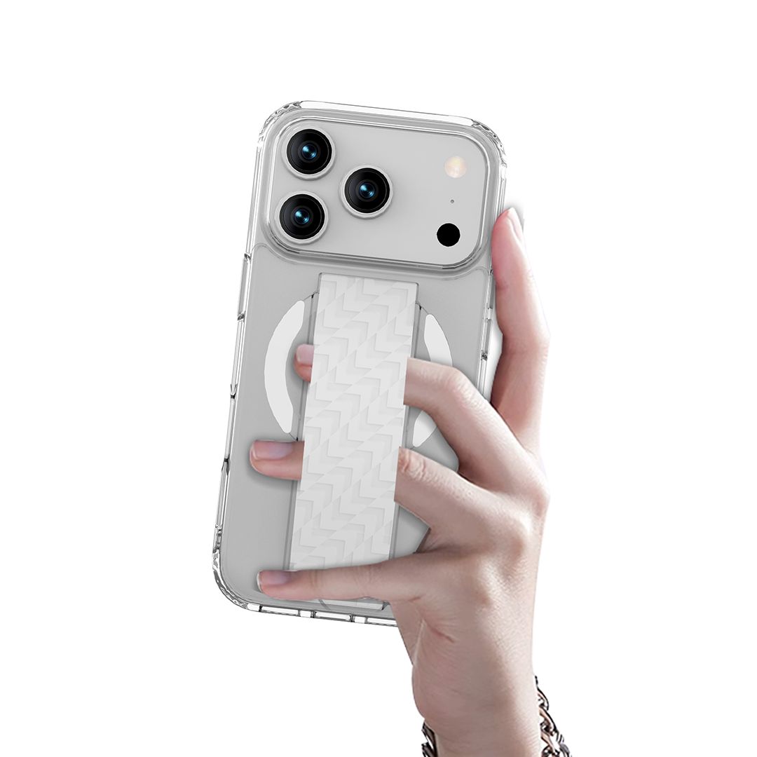 LZEL Magnexa Grip Case for iPhone 17 Pro Max | White