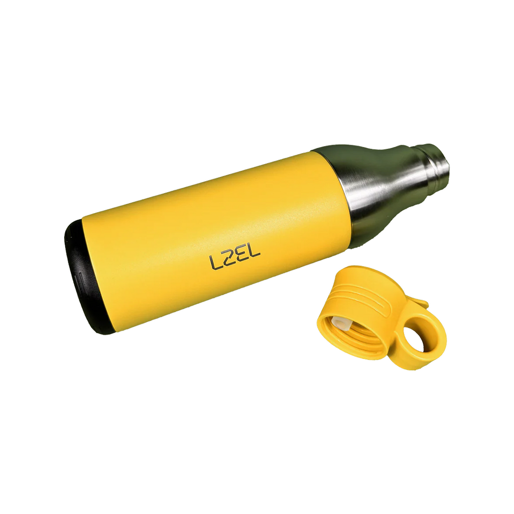 LZEL Natura Elva Vacuum Bottle Dual 400 mL + 400 mL | Yellow Aluminum