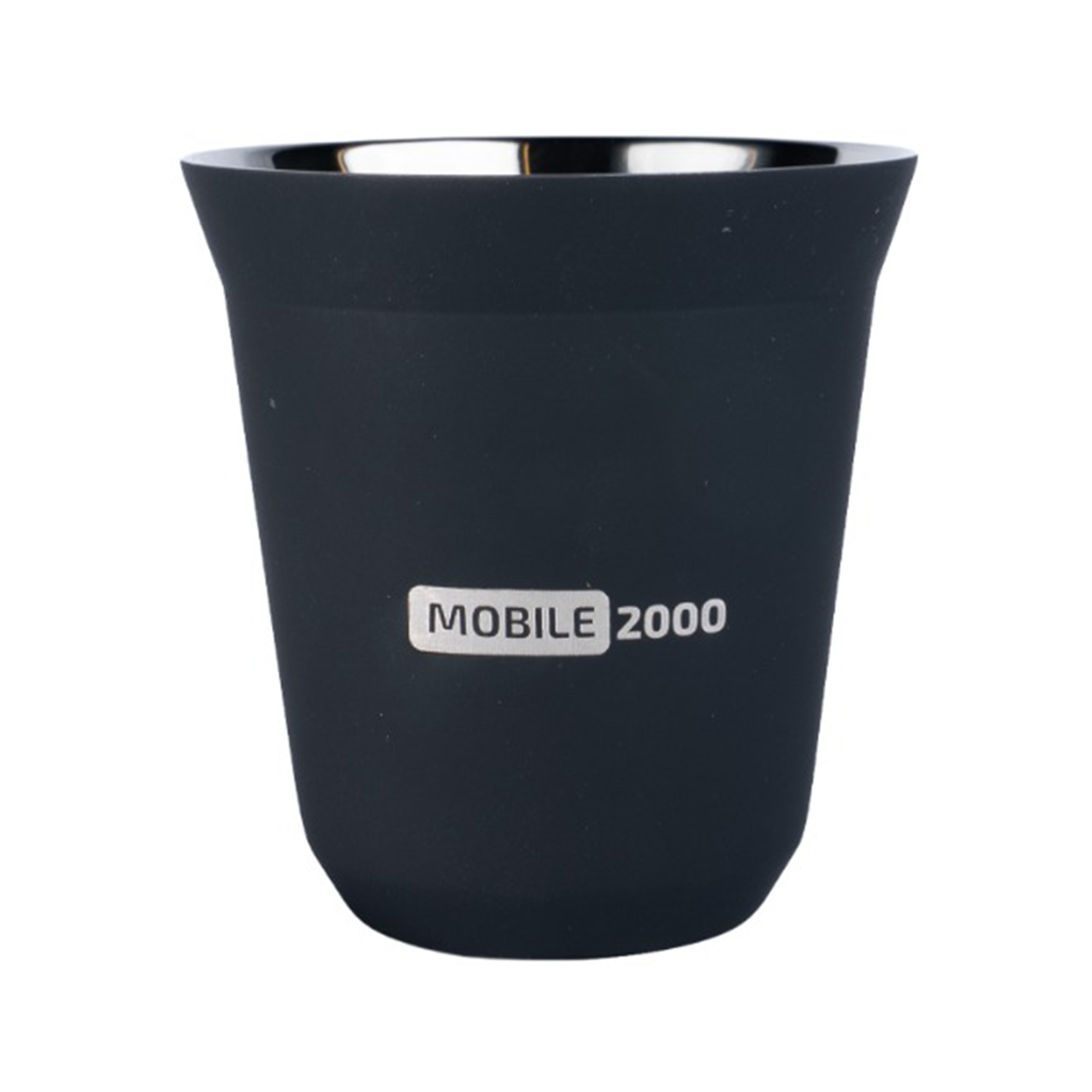 Small Double Wall Insulated Stainless Steel Espresso Cup 80 ml – Reusable & Dishwasher Safe Mugs | Black