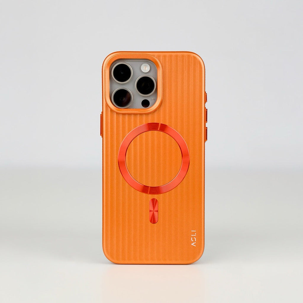 ASLI Corrugared Ridge Premium Metalic Case With Enhanced Camera Protection Case For iPhone 16 Pro Max