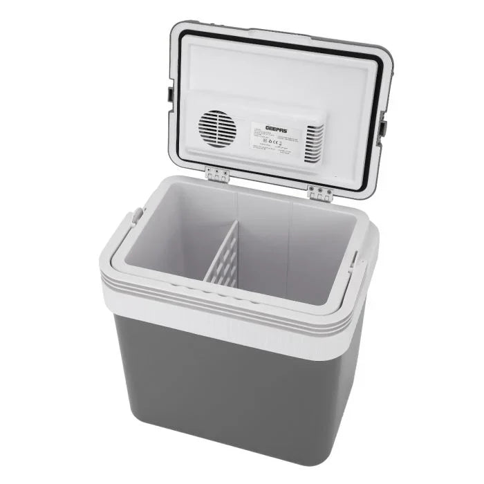 Geepas Portable Car Fridge – 24L, Hot & Cold, AC/DC Dual Power, Portable Design