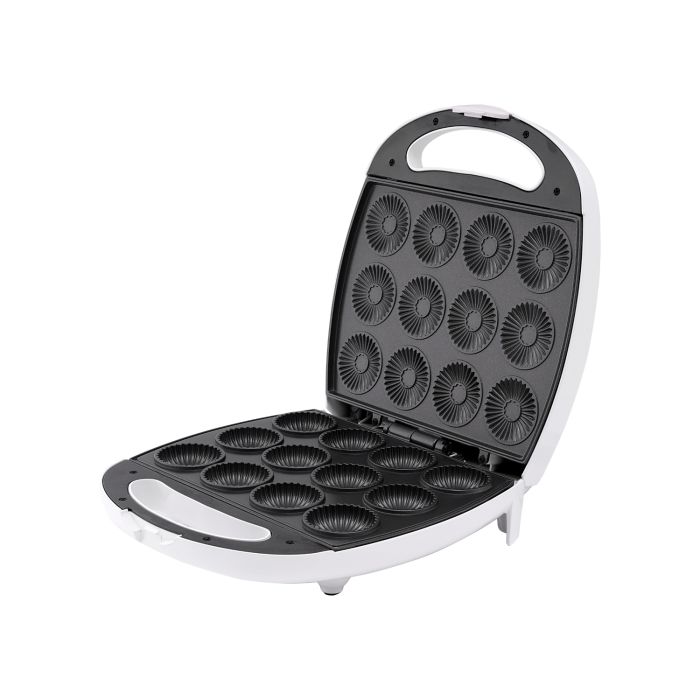 Geepas Mini Cake Maker â?? 2-in-1 Pie & Cake Maker, 12-Cup Capacity, 1400W Powerful Heating, Non-Stick Baking Plates, Ready Light Indicators