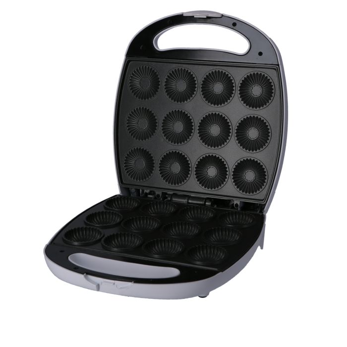 Geepas Mini Cake Maker – 2-in-1 Pie & Cake Maker, 12-Cup Capacity, 1400W Powerful Heating, Non-Stick Baking Plates, Ready Light Indicators