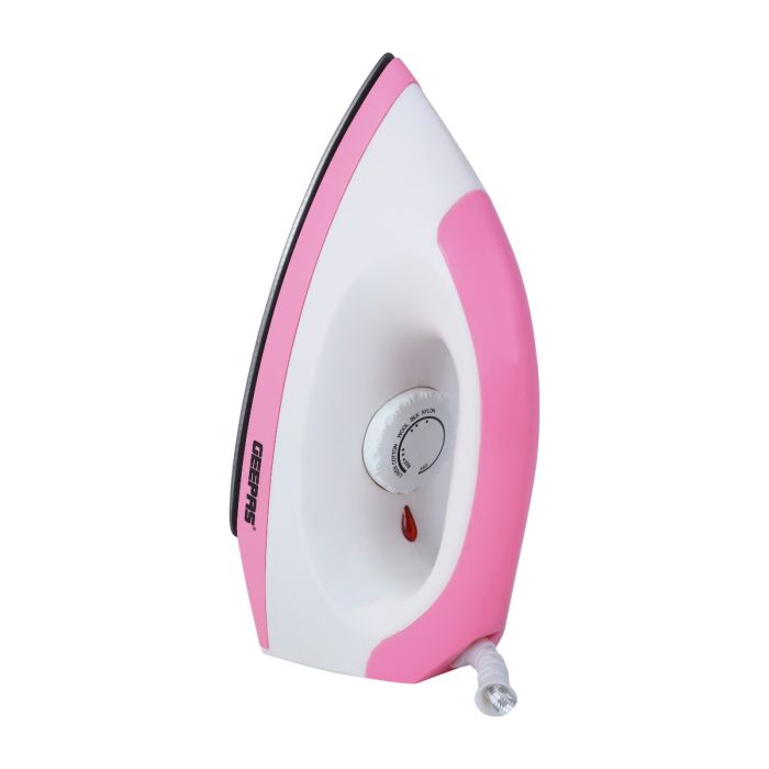 Geepas 1200W Dry Iron - Non-Stick Coating Plate & Adjustable Thermostat Control | Indicator Light with ABS