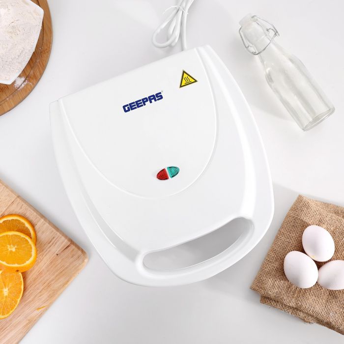 Geepas Mini Cake Maker â?? 2-in-1 Pie & Cake Maker, 12-Cup Capacity, 1400W Powerful Heating, Non-Stick Baking Plates, Ready Light Indicators