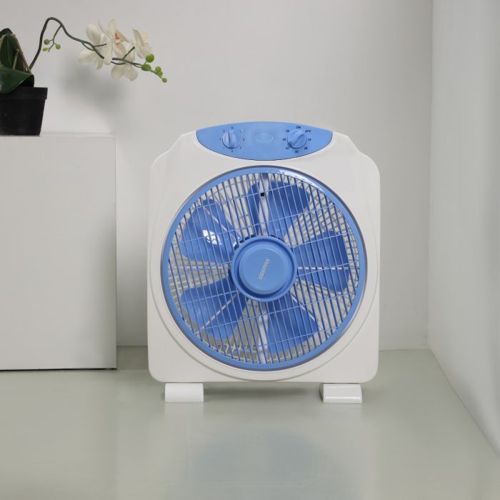 Geepas 12" Box Fan-High Performance with 3-Speed Controls and Strong Blades/ Efficient Cooling and Wind, 60 Minute Timer, 50W Motor