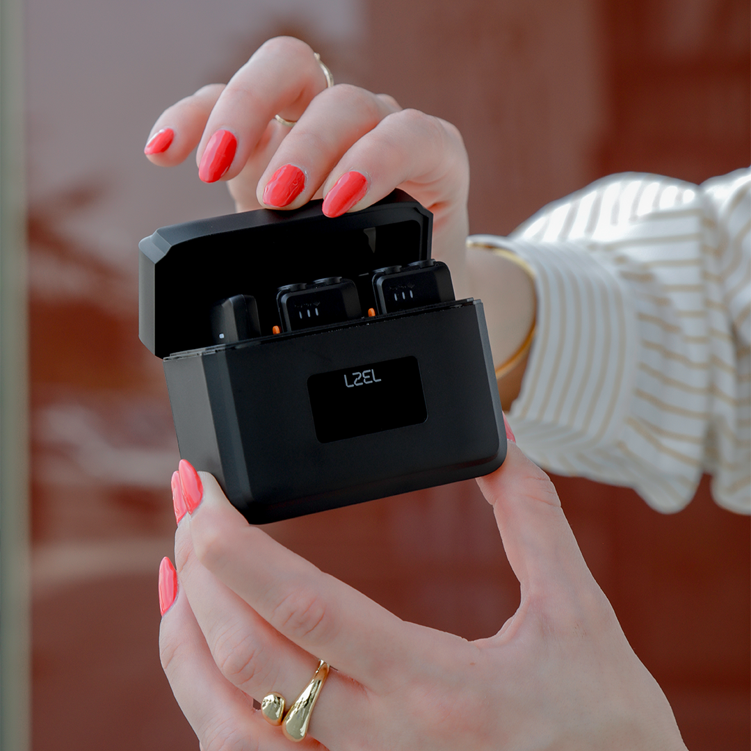LZEL 2.4 GHz Wireless Microphone – Portable, AI Noise Reduction, 48 kHz High-Fidelity Audio