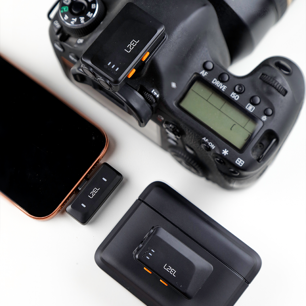 LZEL 2.4 GHz Wireless Microphone – Portable, AI Noise Reduction, 48 kHz High-Fidelity Audio