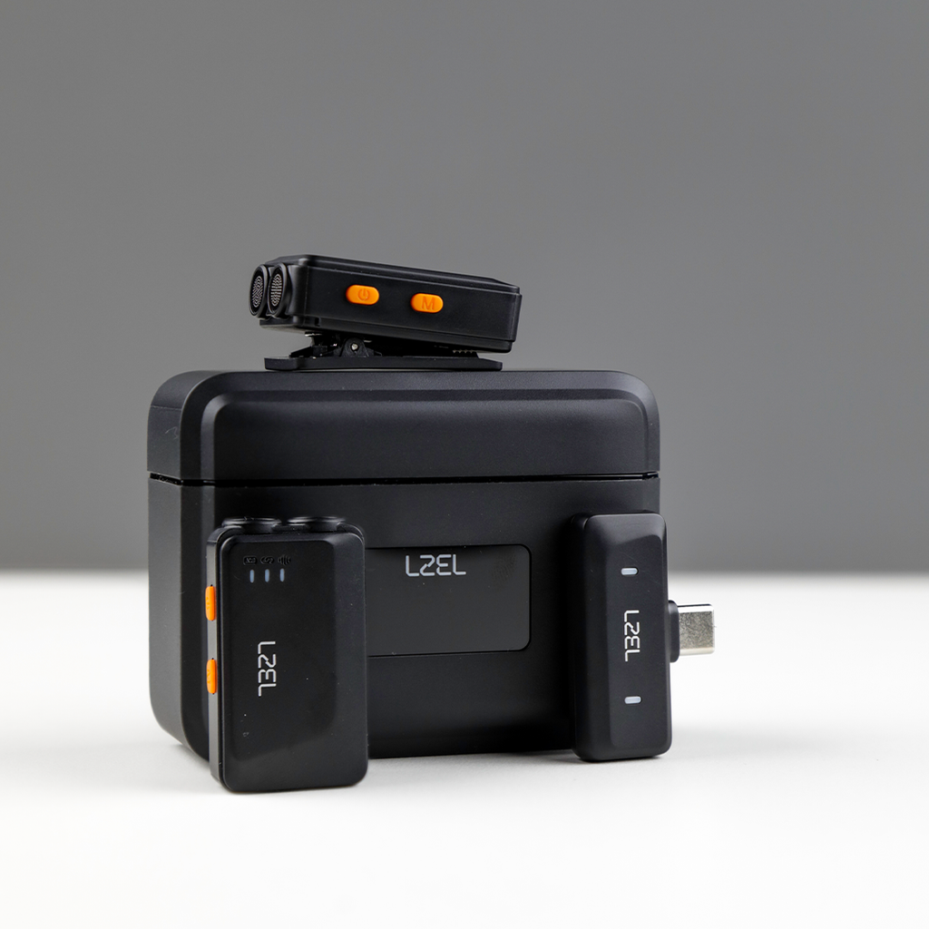 LZEL 2.4 GHz Wireless Microphone – Portable, AI Noise Reduction, 48 kHz High-Fidelity Audio