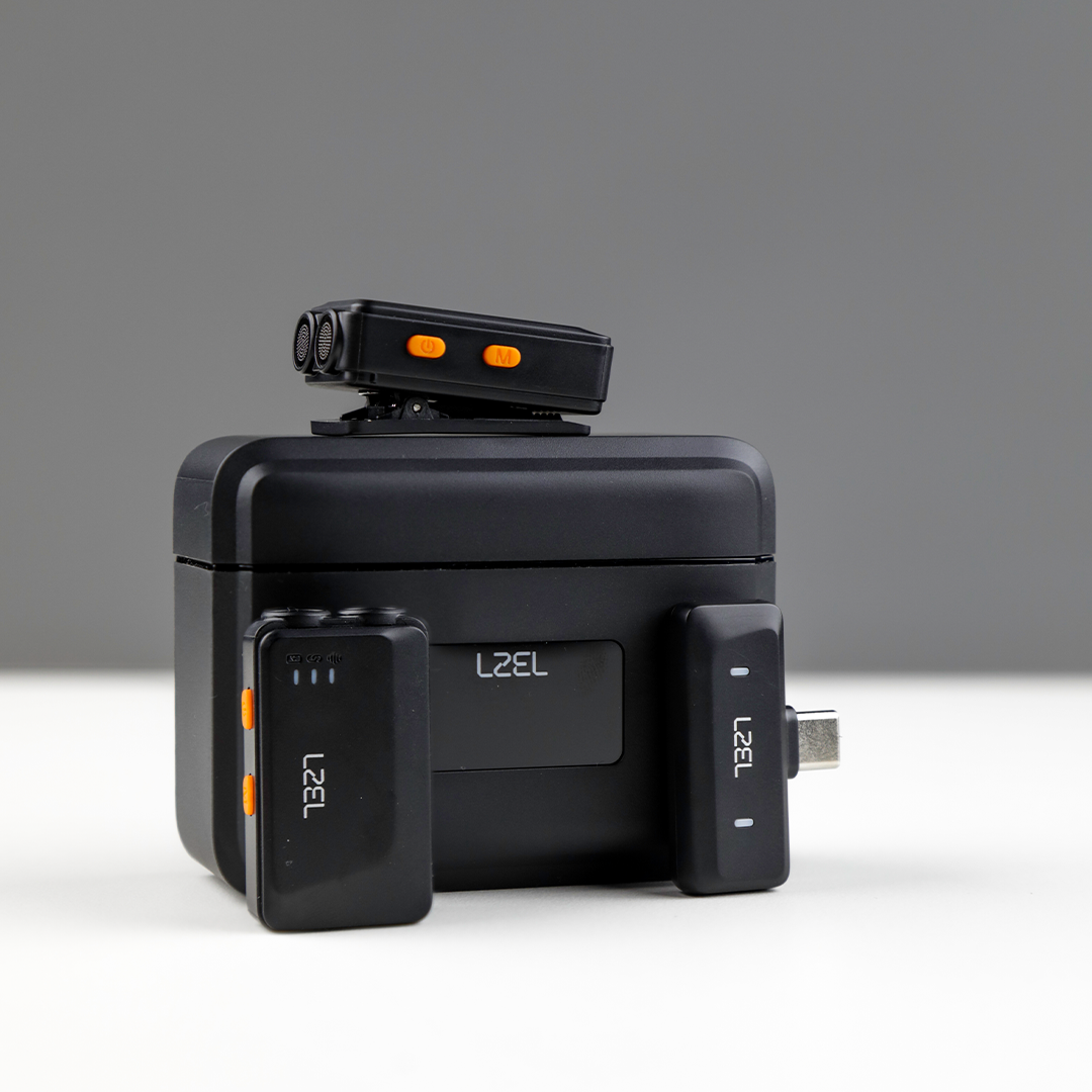 LZEL 2.4 GHz Wireless Microphone – Portable, AI Noise Reduction, 48 kHz High-Fidelity Audio