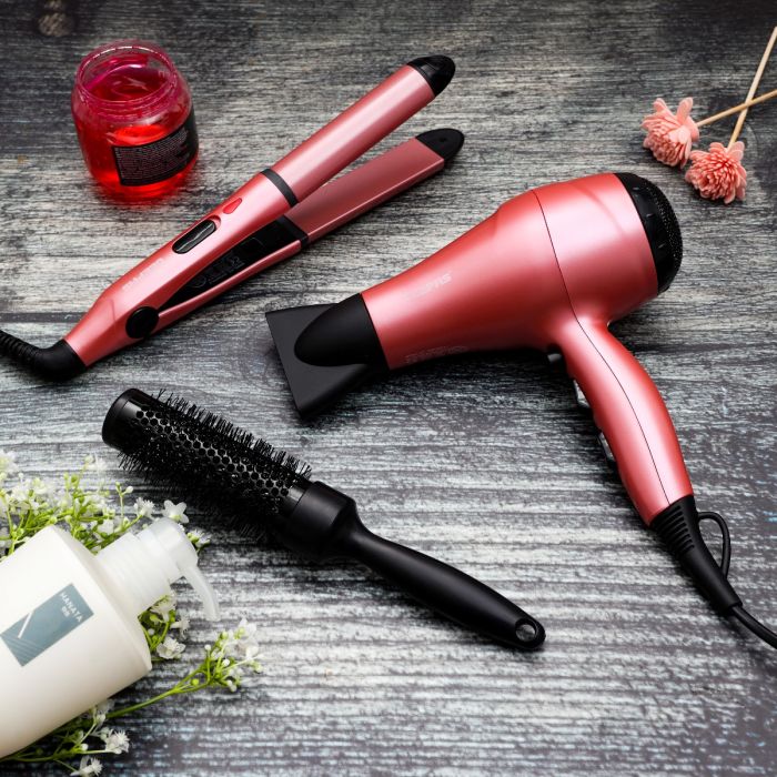 Geepas 4-in-1 Hair Styling Kit â€“ 2000W | Ceramic Plates | 360Â° Swivel Cord