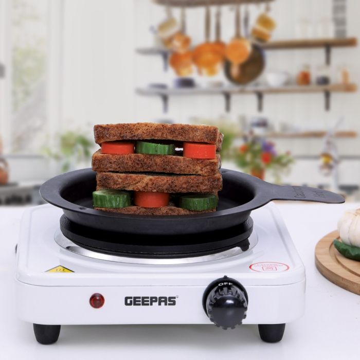 Geepas Electric Single Hot Plate 1000W | Adjustable Temperature & Overheat Protection
