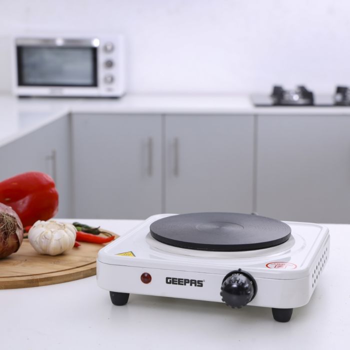 Geepas Electric Single Hot Plate 1000W | Adjustable Temperature & Overheat Protection