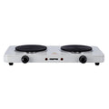 Geepas Electric Double Hot Plate GHP32014 â€“ 2000W, Adjustable Temp, Cast Iron Plate, Overheat Protection, Portable