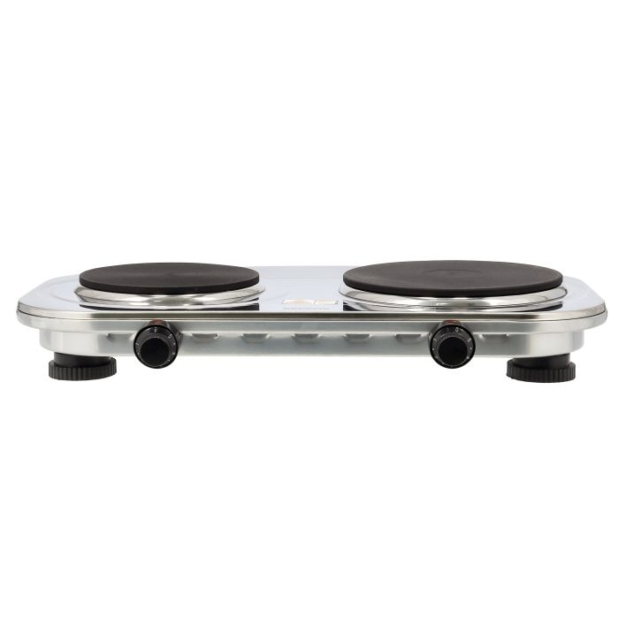 Geepas Double Hot Plate â€“ 2500W, Dual Solid Plates, Adjustable Temp, Auto Thermostat, Overheat Protection