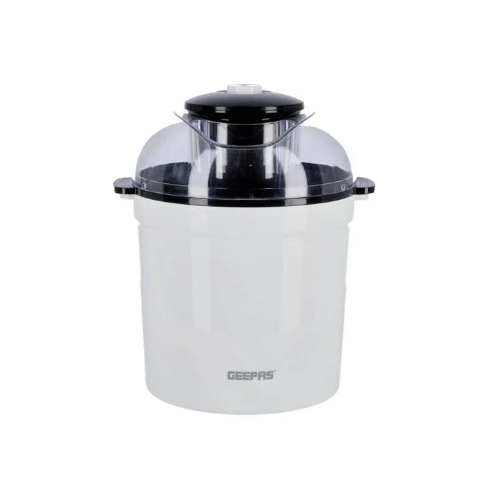 Geepas Ice Cream Maker Machine | BPA-Free, Makes Delicious Soft Ice Cream, Gelato, Frozen Yogurt & Sorbet, Easy-to-Clean Aluminum Bowl, 1.5QT