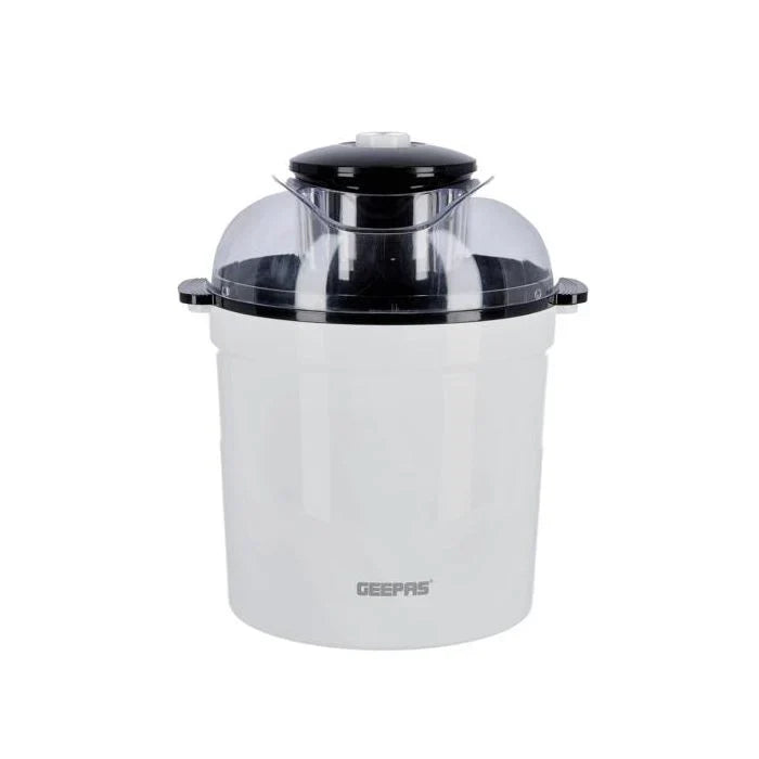 Geepas Ice Cream Maker Machine | BPA-Free, Makes Delicious Soft Ice Cream, Gelato, Frozen Yogurt & Sorbet, Easy-to-Clean Aluminum Bowl, 1.5QT
