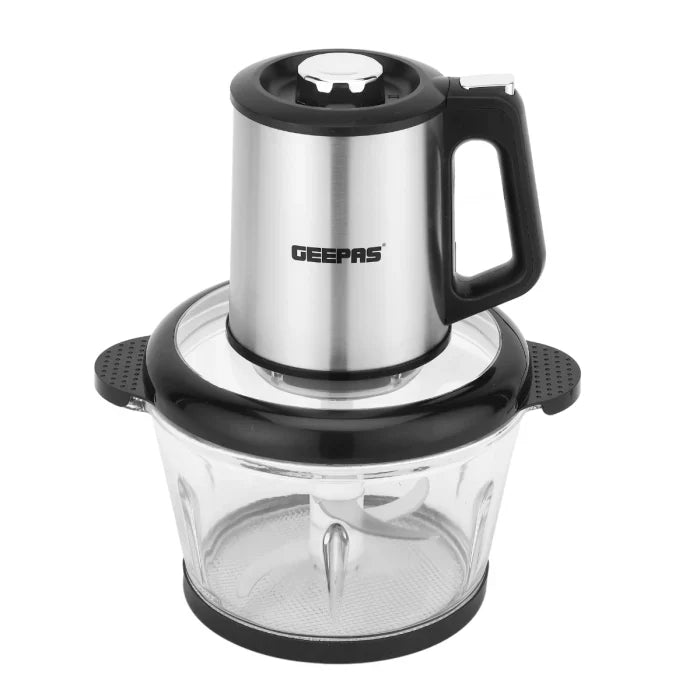 Geepas GMC42026 Multi Chopper | 500W | 2L Glass Bowl | 3 Speeds | Stainless Steel Blades