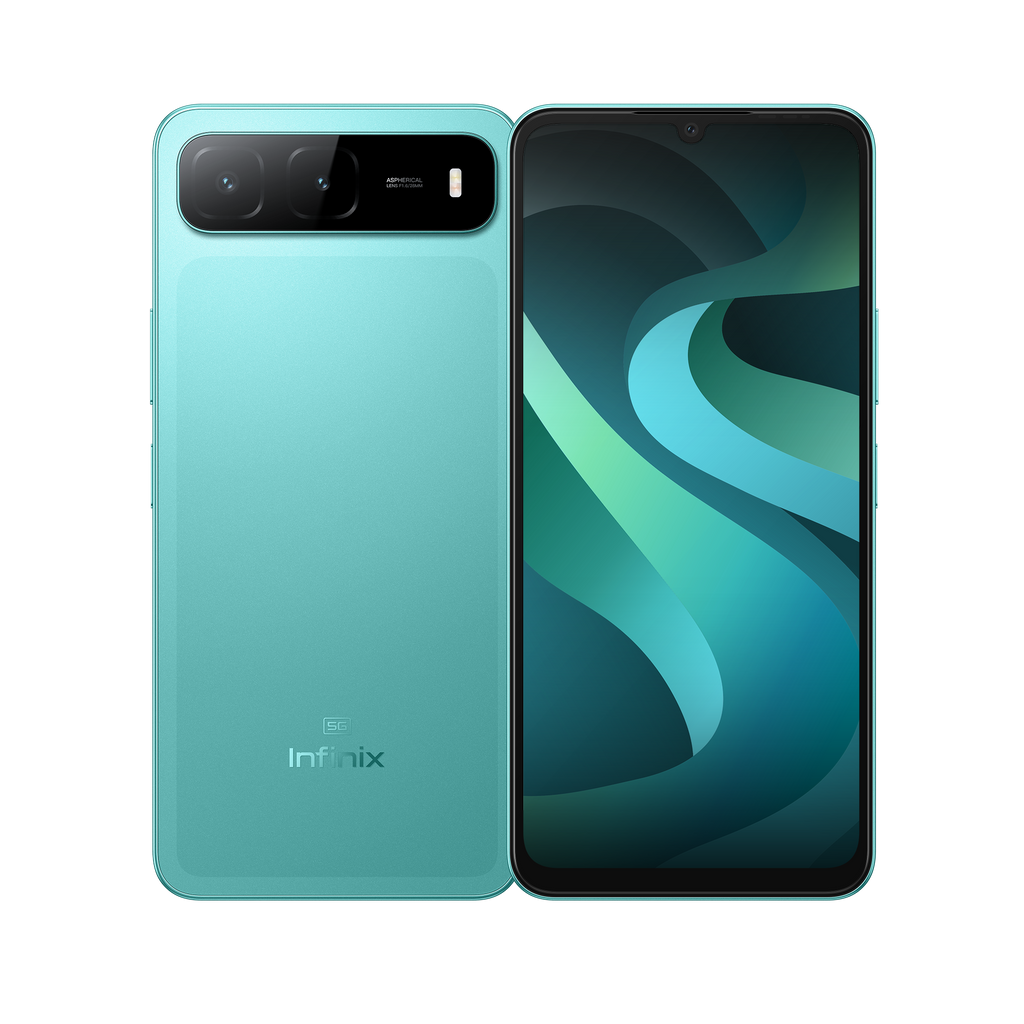 Infinix Hot 60i 5G - 6.75" 120Hz Smooth Display - 128GB Storage, 4GB RAM  4GB Extended - 6000mAh Battery - 50MP Camera - IP64 | Monsoon Green