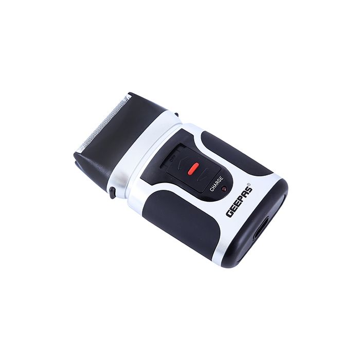 Geepas 2-in-1 Men's Shaver â?? Mini Travel Rechargeable Precision Foil Shaver with Sideburns Trimmer, Wet & Dry Use, Dual Reciprocating Blades, Travel Pouch
