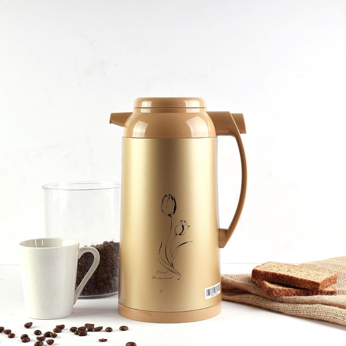 Geepas Vacuum Flask| 1.3L Capacity | Double Wall Glass Refill | Glass Inner Pot for Maximum Heat Retention | 24 Hours Hot & Cold Thermos
