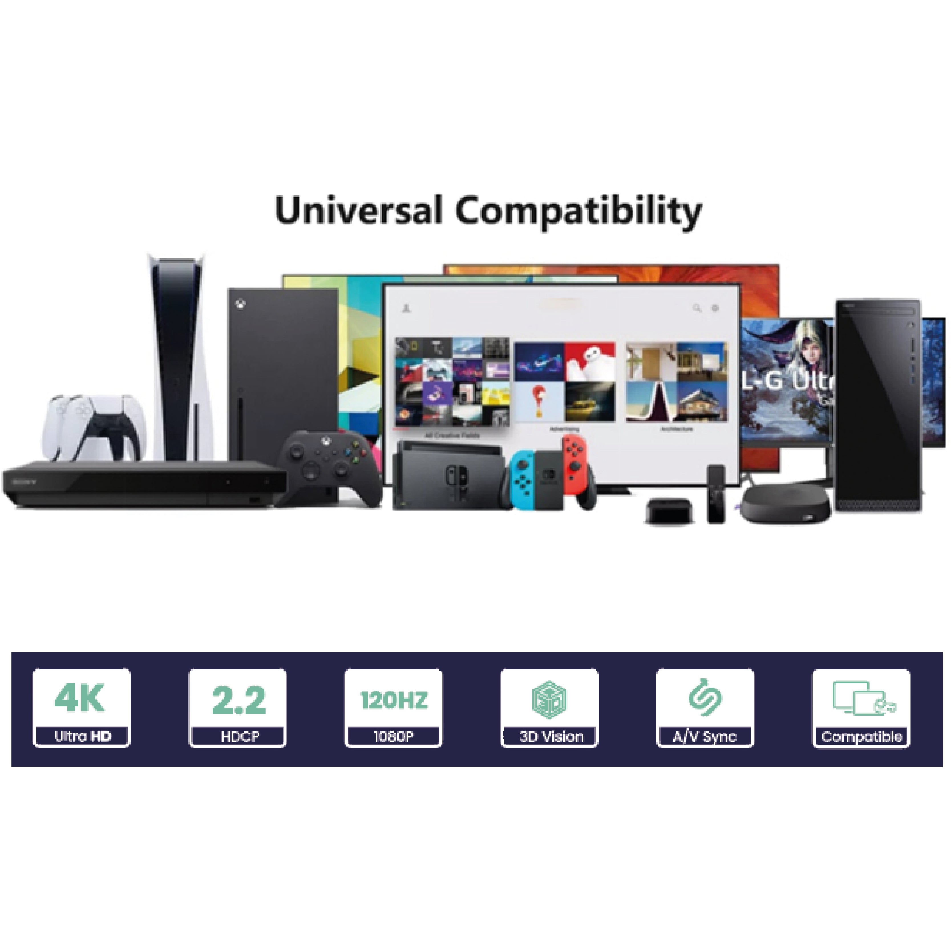 LZEL Celeris Power Stream Fabric Braided HDMI to HDMI Cable 2m | Black